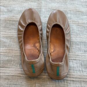Tieks Taupe Leather Flats
